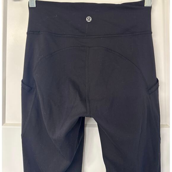 Lululemon Invigorate High-Rise Tight with Pockets in Black Everlux Sz 4 *W5CQFS - Picture 8 of 10